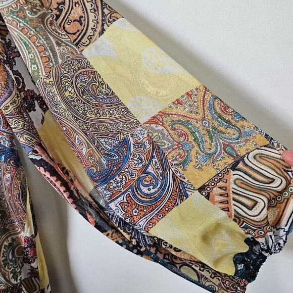 EUC LIKE NEW UMGEE + BOHO PATCH LIKE PRINT LONG/DUSTER KIMONO TOP SIZE 1XL - Picture 5 of 16